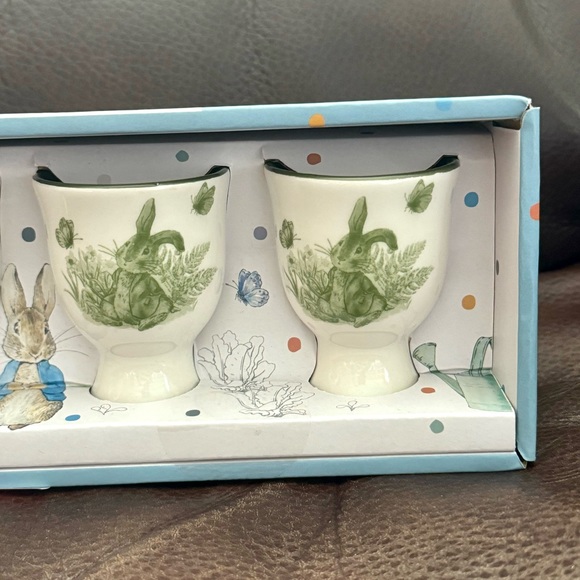 Beatrix Potter the World of Peter Rabbit Ceramic Egg Cups Set - Green - Picture 4 of 12